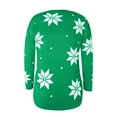 thumbnail image 5 of Holloyiver Women's Knitted Crop Tops Fashion Round Neck Christmas Print Comfortable Long Sleeve Loose Sweater Top Pullover Jumper Sweaters, 5 of 5
