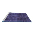 thumbnail image 2 of Ahgly Company Machine Washable Indoor Rectangle Abstract Blue Modern Area Rugs, 2' x 5', 2 of 4