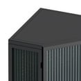 thumbnail image 4 of Corner Storage Cabinet with Tempered Glass, Adjustable Shelf, Freestanding Accent Corner Hutch Cabinet for Bathroom, Kitchen, Bedroom, Living Room, 4 of 7