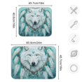 thumbnail image 3 of Wolf with Heart Ring Dish Drying Mat 18x24 Absorbent Microfiber Draining Rack Pad for Kitchen Counter Sink, 3 of 8