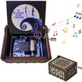 thumbnail image 1 of Caja de música de madera con manivela de Halloween para decoración del hogar, adornos, caja de música pintada con elementos de Halloween Jadeshay A, 1 of 8