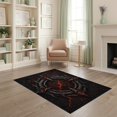 thumbnail image 2 of ODIKA 4'x6' Washable Area Rug Black Red Fiery and Gothic Design Intricate Spiked Circle on for Home Office, Under Desk, Non-Slip Chair-Friendly, Flatwoven, 2 of 7