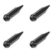 (4 Pack) MSA Spike Tapered Lug Nut 12mm x 1.50mm Thread Pitch Black For POLARIS RZR XP 4 TURBO DYNAMIX Edit. 2018-2019