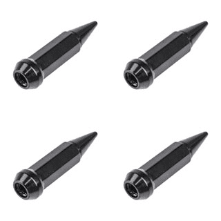(4 Pack) MSA Spike Tapered Lug Nut 12mm x 1.50mm Thread Pitch Black For POLARIS RZR XP Turbo EPS 2016-2021
