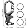 thumbnail image 4 of Heavy Duty Keychains for Keys, Bottle Opener, Carabiner Key Ring Clip Car Key Fob Holder Organizer Keychain and 3 Keyring Accessories(Black), 4 of 6