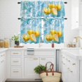 thumbnail image 3 of Lemon in Water Kitchen Curtains Valances and Tiers Set of 3 Watercolor Lake Tier Curtains and Valance with Rod Pocket for Small Windows, 27.5"x36", 3 of 9