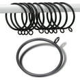 thumbnail image 3 of 10 PCS Black Curtain Rings with Eyelet for Curtain Rod, 2.2 inch Inner Diameter, 3 of 7