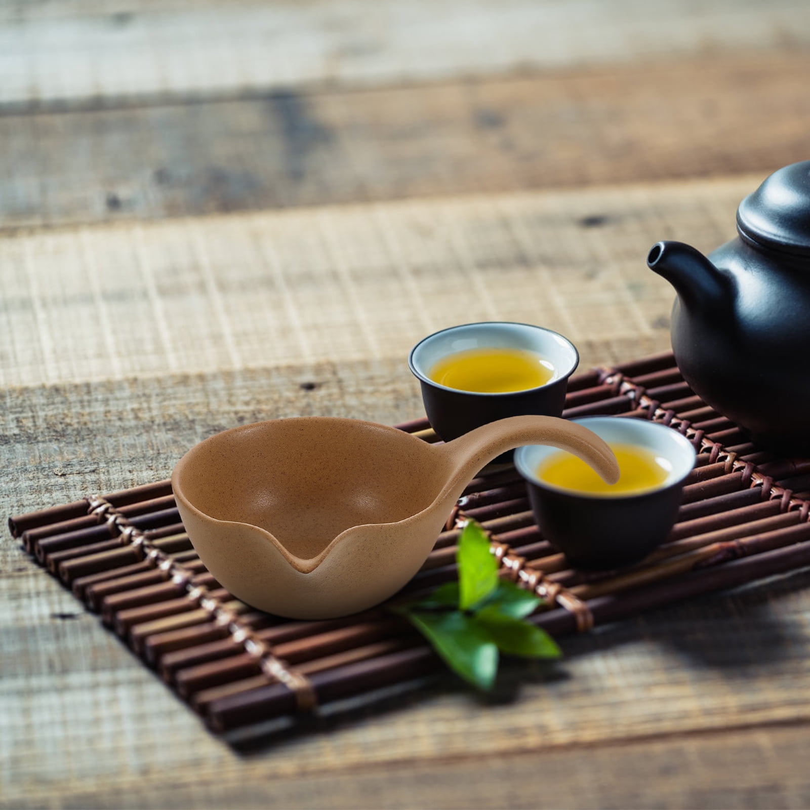 Zehuanyu Household Tea Set Ceramic Water Ladle and Tea Scoop for Loose Leaf Tea and Coffee Measuring Spoon for Tea Drinkers