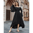 thumbnail image 7 of NMMUED Renaissance Dress Plus Size Victorian Dress for Women Vintage Dress for Women Maxi Dresses Renaissance Dress Women, Black XL, 7 of 7