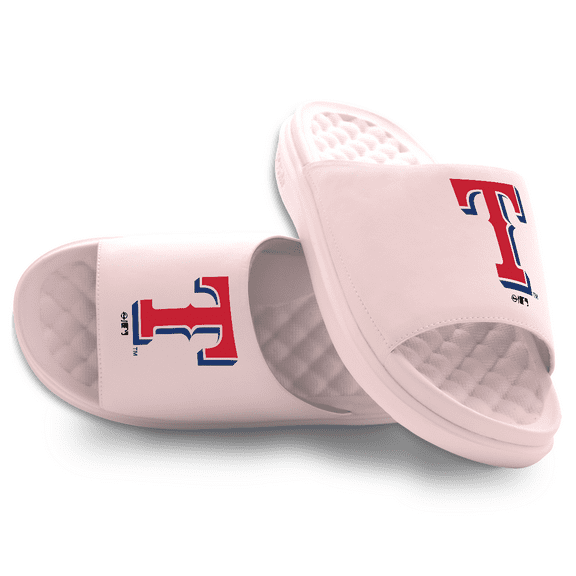 Unisex ISlide Pink Texas Rangers Primary Motive Slide Sandals