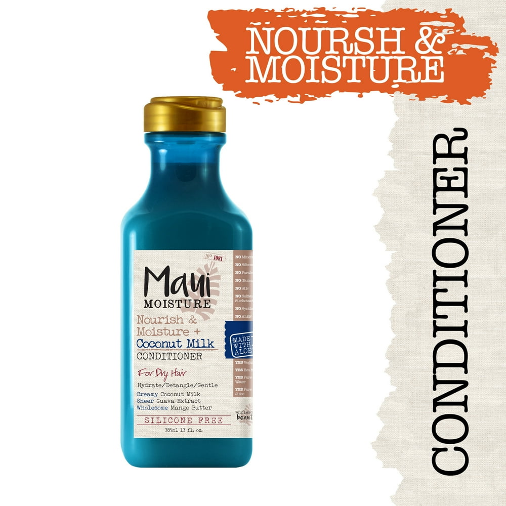 Maui Moisture Nourish & Moisture + Coconut Milk Conditioner to Hydrate and Detangle Curly Hair