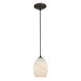 thumbnail image 2 of Access Lighting 28023-4C/Whtfb Brandy Firebird 1 Light Led Pendant - Bronze, 2 of 2
