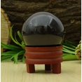 thumbnail image 4 of Reikiera Black Tourmaline Sphere Stone Ball with Ring Stand Aura Balancing Metaphysical Natural Gemstone- Choose Size, 4 of 4