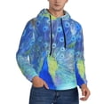 thumbnail image 2 of Rateoe Peacock Pattern Mens Hoodie, Pullover Hooded Sweatshirt, Kangaroo Pocket Hoodie Ideal for Daily Wear, Travel and Home-XX-Large, 2 of 7