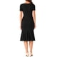 thumbnail image 3 of INSPIRE CHIC Vestido de Sheath para Mujeres, Vestido de Cóctel de Fiesta, Estilo Vintage de los Años 50, Decoración de Botones, Vestido Midi de Sirena con Volantes, Negro M, 3 of 5