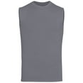 thumbnail image 3 of Augusta Sportswear Boys' Sleeveless Compression Shirt L Graphite, 3 of 5