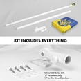 thumbnail image 2 of G128 Combo Pack: 5 Ft Tangle Free Aluminum Spinning Flagpole (White) & Ukraine Ukrainian Coat of Arms Flag 2x3 Ft, LiteWeave Pro Series Printed 150D Polyester | Pole with Flag Included, 2 of 9