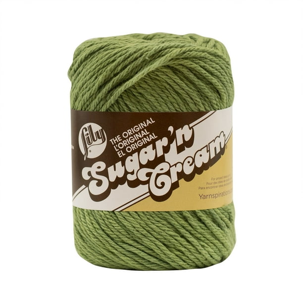 Lily Sugar'n Cream The Original Yarn, Sage Green, 2.5oz(71g), Medium