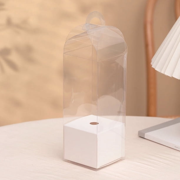 Zhuge Bolsas de embalaje para cajas de regalo, cajas de embalaje para ramos de flores individuales, cajas con forma de faro, cajas de flores plegables de mano (blancas)