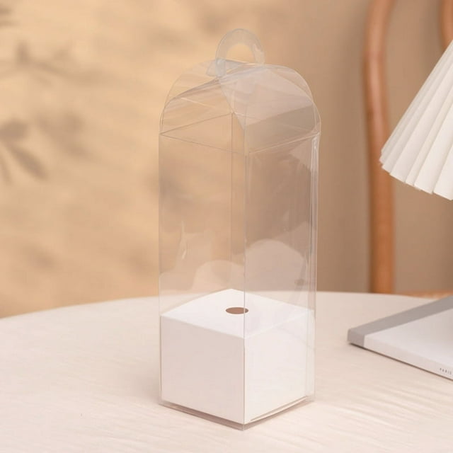 Zhuge Bolsas de embalaje para cajas de regalo, cajas de embalaje para ramos de flores individuales, cajas con forma de faro, cajas de flores plegables de mano (blancas)