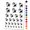 Orange, variant on Siberian Husky Standing Dog Water Resistant Temporary Tattoo Set Fake Body Art Collection - Orange