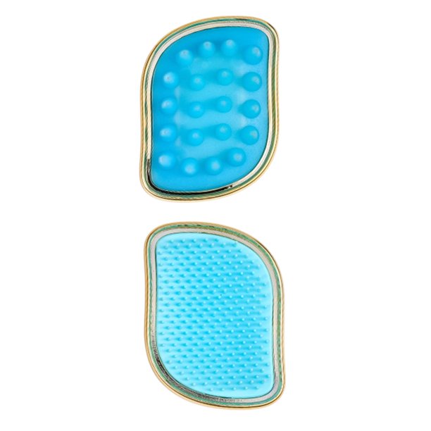 Cepillo de masaje de silicona, peine, cepillo para champú y exfoliante 2 en 1. Oro negro