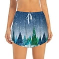 thumbnail image 2 of Sigee Christmas Trees for Women's Athletic Shorts High Waisted Running Shorts Pocket Sporty Short Gym Elastic Workout ShortsSmall, 2 of 9