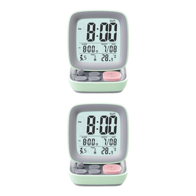Bewildely Desktop wake up Clock with Date Clock Temperature Type Computer Type2