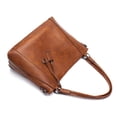 thumbnail image 5 of Vintage PU Leather Tote Handbag for Women, 2-in-1 Top Handle Satchel Crossbody Shoulder Bag, Casual Daily Work Travel Purse, 5 of 8