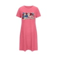 thumbnail image 5 of FAWUUDO Women's Plus Size Short Nightgown Short Sleeve Round Neck Pjs Dresses Fourth of July Chest Print Loose Casual Night Dresses, 5 of 6
