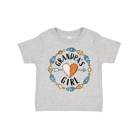 

Inktastic Grandpas Girl- Arrow Heart Circle Gift Toddler Toddler Girl T-Shirt