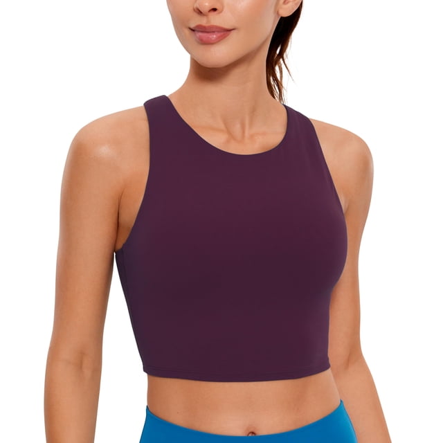 Sostén CRZ YOGA Butterluxe Cuello Alto con Espalda Racer Morado M