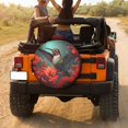 thumbnail image 3 of KAKALAD Hummingbird And Red Flowers 02 Spare Tire Cover Weatherproof Universal Vehicle Accessories 16 Inch, 3 of 6