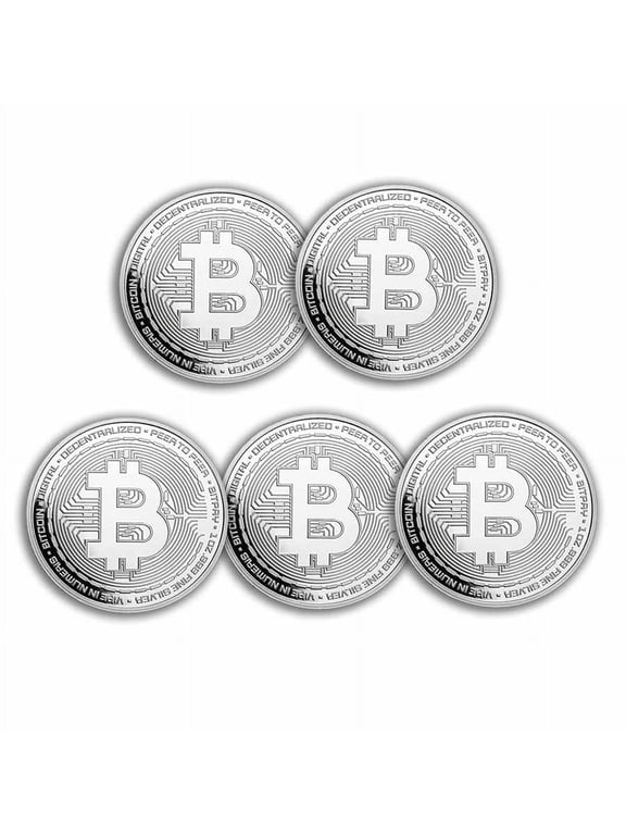 1 oz Silver Round - Bitcoin (Lot of 5)