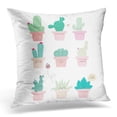 thumbnail image 1 of BOSDECO Taie d'Oreiller Botanique Verte Cactus Mignon 18x18 Pouces, 1 of 1