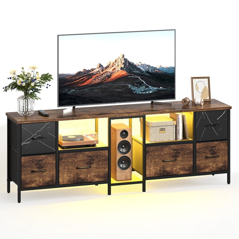 Bestier LED TV Stand for 70-Inch TV with 6 Storage Drawers photo 3