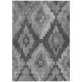 thumbnail image 2 of HomeRoots 624915 9 x 12 ft. Gray & Charcoal Aztec Washable Transitional Indoor & Outdoor Rectangle Area Rug, 2 of 8
