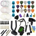 thumbnail image 1 of 66Pcs Guitar Accessories Kit Tuner Capo Pick Bracket Repair Tools Set for Banjo Mandolin, 1 of 12