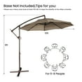 thumbnail image 3 of 10ft Heavy Duty Patio Hanging Offset Cantilever Patio Umbrella with Crank & Cross Base, 3 of 9