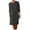 Black, variant on Mchoice Cotton and Linen Dresses for Women 2025 Fashion Round-Neck Knee Length Skirts Pockets Button Solid Color Long Sleeve Mid Dress