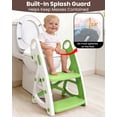 thumbnail image 3 of Primlect Potty Training Toilet Seat, 2 in 1 with Ladder, Adjustable Height ,for Ages 1-3, Light Green, 3 of 10