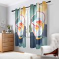thumbnail image 2 of Yayeee Window Curtains Light Filtering 63"x42" Grommet Panel Pair Home Living Room Decor, Goldfish Bowl, 2 of 7