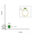 thumbnail image 4 of ANGARA Lab Grown Classic Oval Emerald Halo Ring with Diamond Accents for Women in 14K Yellow Gold (Size-6x4mm) | May Birthstone Jewelry for Her | Lab-Grown Emerald Engagement Ring, 4 of 7