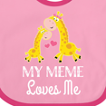thumbnail image 4 of Inktastic My Meme Grandma Loves Me Giraffe Boys or Girls Baby Bib, 4 of 4