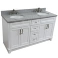 thumbnail image 5 of Bellaterra Home 400700-61D-WH-GYO 61 in. Double Oval Sink Vanity with Granite Top, White & Gray, 5 of 16