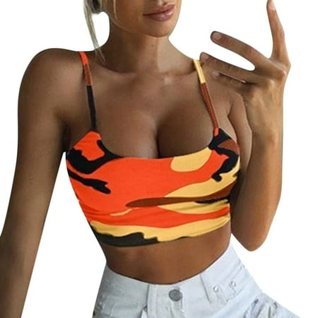 

ZHAGHMIN Tank Women Trendy Top Blouse Women Vest Camouflage T-Shirt Bustier Bra Crop Top Tank Sleeveless Women S Blouse Push Up Top 3X Top Women Running Top Women Baggy Casual Shirts Women Top Women
