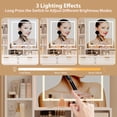 thumbnail image 5 of Kojooin Makeup Vanity Desk with Mirror and Lights, Vanity Table with 5 Drawers, Vanity Set with Stool and Removable Side Storage Cabinet for Bedroom, 5 of 8