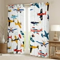 thumbnail image 2 of Homewish Teens Aicrafts Black Out Curtains,Cartoon Colorful Airplanes Curtains Pack of 2 (42x63 Each),Yellow White Orange Bedroom Curtains For Boys Kids,Ultra Soft Home Decor, 2 of 6