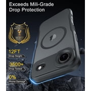 for iPhone Air Case, Compatible with MagSafe, Translucent Matte Shockproof Anti-Slip Anti-Fingerprint Pocket-Friendly Phone Case Cover - Gray