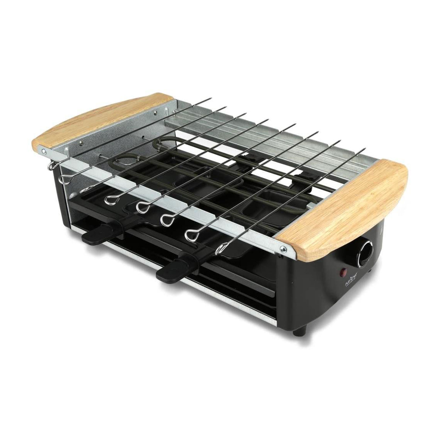 NutriChef Raclette 1200W 2 Tier Stone Plate and Metal Grill Countertop - image 2 of 5